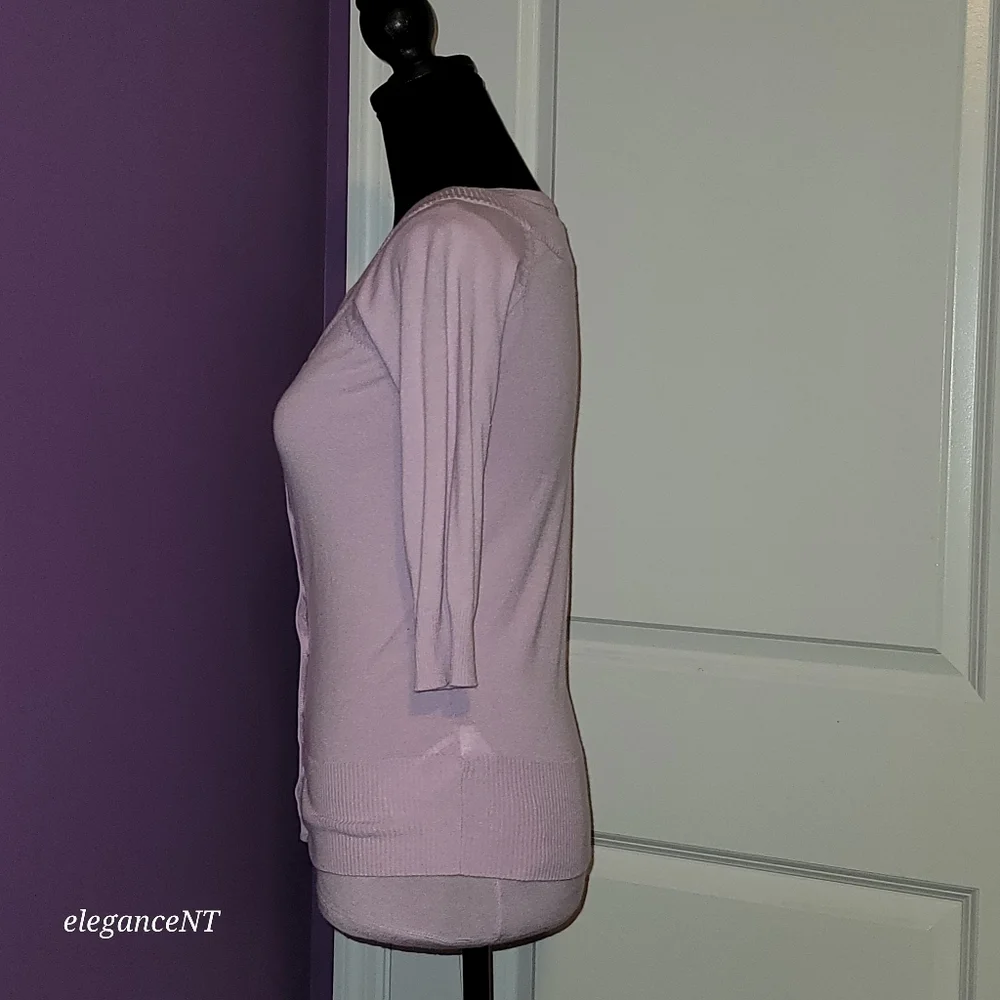 Bershka Liliac Two Piece Cardigan + Cap Sleeve Set Sz: M (Juniors)
